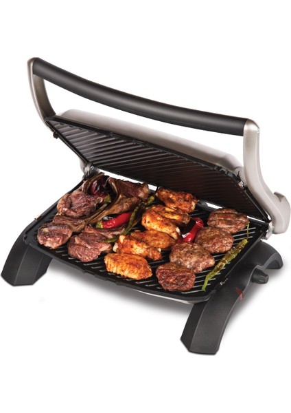 T28D Tostadoy Deluxe Döküm Izgara ve Tost Makinesi, 1800W, Inox, Gri fırsatları