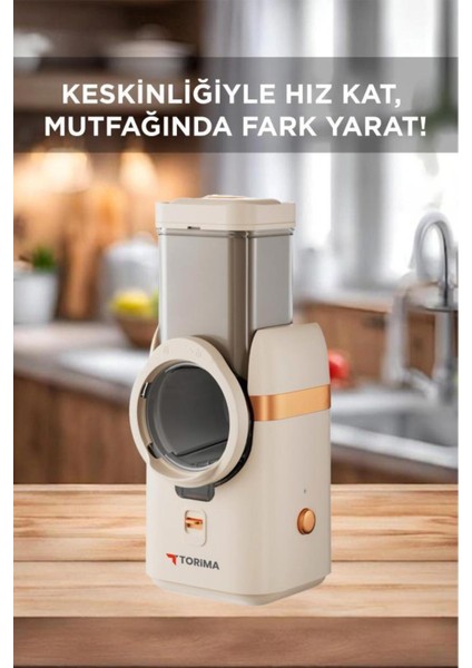 Pratik 5'li Otomatik Rende ve Doğrayıcı Makinesi, Ekru Renk fiyatları