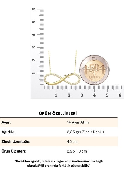 Sonsuzluk Zülfikar 14 Ayar Altın Kolye fırsatları