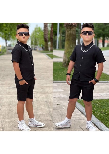 Erkek Çocuk Keten Gömlekli Takım | 4/12 Yaş Arası fiyatları
