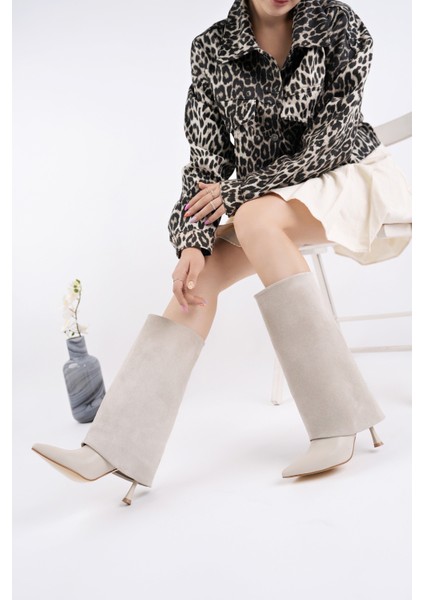 Catie Süet Sivri Burun Ince Topuklu Kadın Çizme fırsatları