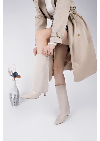 Catie Süet Sivri Burun Ince Topuklu Kadın Çizme indirimleri