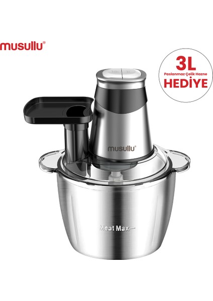 3 Litre Metalik Rondo Doğrayıcı, Rendeli, Pratik ve Şık Mutfak Gereci fiyatları