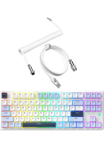 Ajazz AK870 V2 Flying Fish Switch, Rgb, Hot Swap, Gasket Oyuncu Klavyesi (Sleeve Kablo Hediyeli)