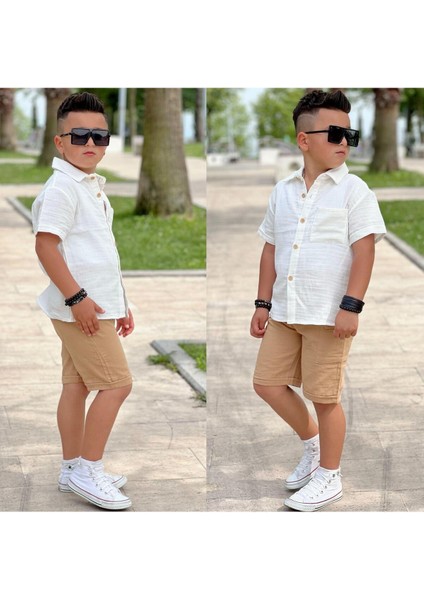 Müslin Gömlekli Şort Takım | 3/12 Yaş Arası fiyatları