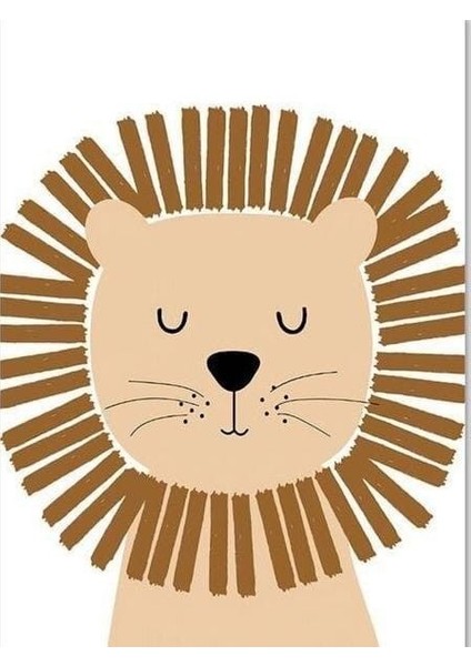 Diken Yeleli Aslan Ev Duvar Salon Güzellik Salonu Ofis Dükkan Dekarasyon Kanvas Tablo fiyatları