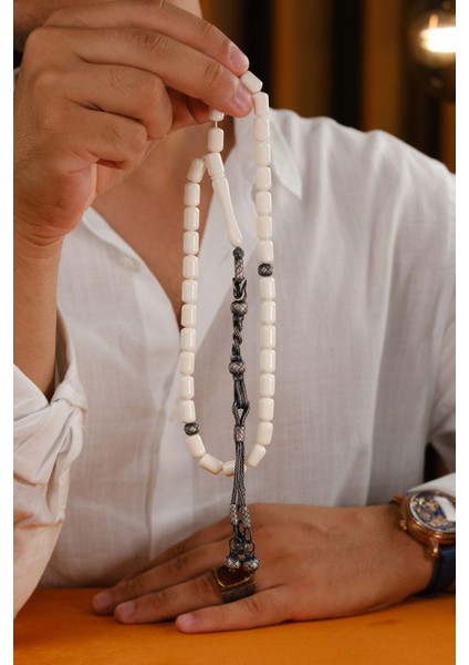 De-Ve Ke-Miği Gümüş Kazaz Tasarım Tesbih fiyatları