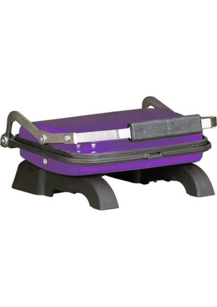 Mor ve Beyaz Renkli Ev Tipi Döküm Tost Makinesi, Şık ve Kullanışlı Tasarım