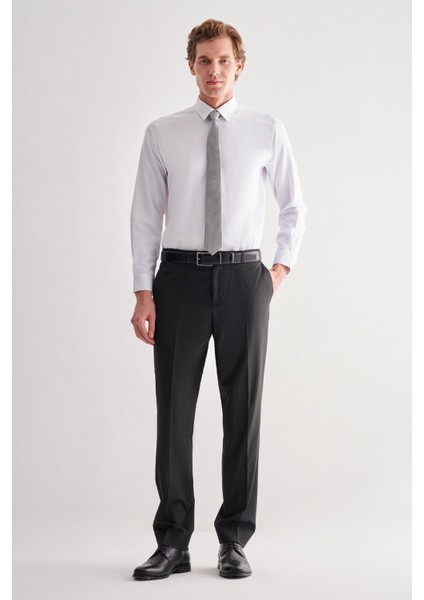 Beyaz Sert Yaka Uzun Kol Slim Fit Pamuklu Gömlek 1004255175 fiyatları