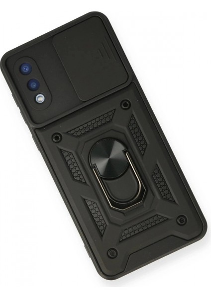 Samsung Galaxy A02 Kılıf Pars Lens Yüzüklü Silikon - Siyah modelleri