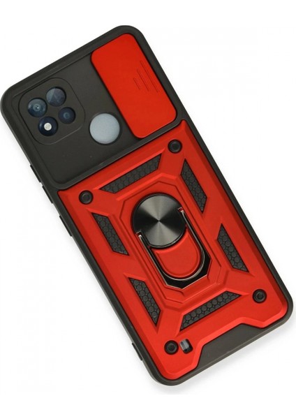 Realme C11 2021 Kılıf Pars Lens Yüzüklü Silikon - Kırmızı fiyatları