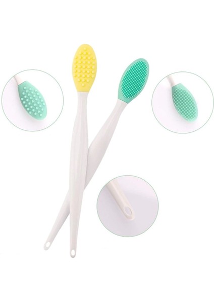 2 Adet Dudak Fırçası Peeling Etkili Gözenek Siyah Nokta Temizleyici Akne Giderici Çift Yönlü Fırça (5263) fırsatları