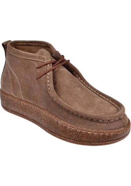 Hakiki Deri Bilekte Kadın Bot CB-24620 Kum Süet