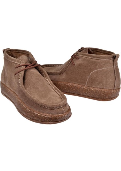 Hakiki Deri Bilekte Kadın Bot CB-24620 Kum Süet indirimleri