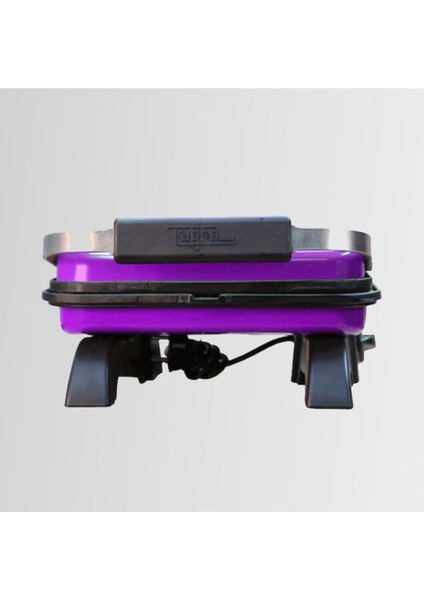 Mor Mini Döküm Tost Makinesi, 8 Dilim, Yapışmaz Yüzey, Temizleme Fırçası Hediye modelleri