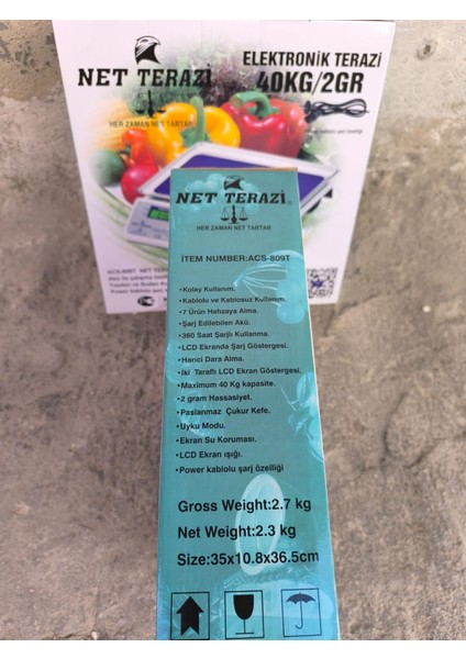 Net Terazi Market Pazarcı ve Kasap Terazisi 40 kg Kapasiteli Elektronik Dijital Bakkall Manav Tartısı fiyatları