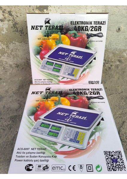 Net Terazi Market Pazarcı ve Kasap Terazisi 40 kg Kapasiteli Elektronik Dijital Bakkall Manav Tartısı fırsatları