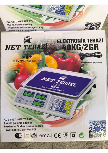 Net Terazi Market Pazarcı ve Kasap Terazisi 40 kg Kapasiteli Elektronik Dijital Bakkall Manav Tartısı indirimleri