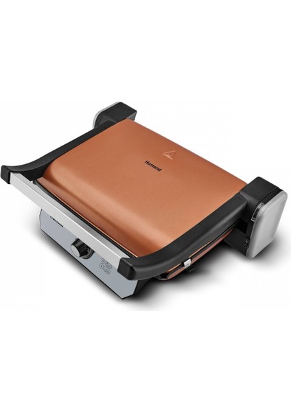 Parlak Bronz ve Gümüş Renkli Tost Makinesi, Pratik ve Şık Tasarım indirimleri