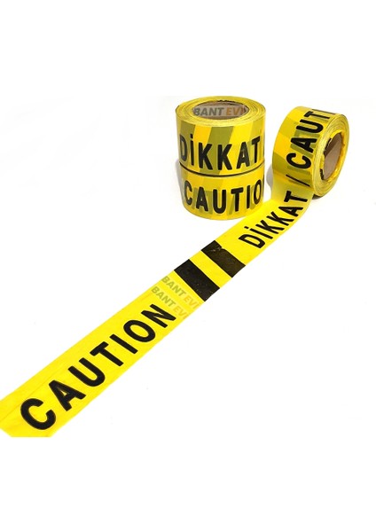 Dikkat Caution Ikaz Şeridi 50MT Emniyet Şeridi Siyah Ikaz Bandı Caution (Yapışkansız) modelleri