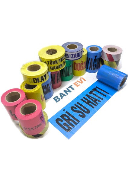 Dikkat Caution Ikaz Şeridi 50MT Emniyet Şeridi Siyah Ikaz Bandı Caution (Yapışkansız) fırsatları