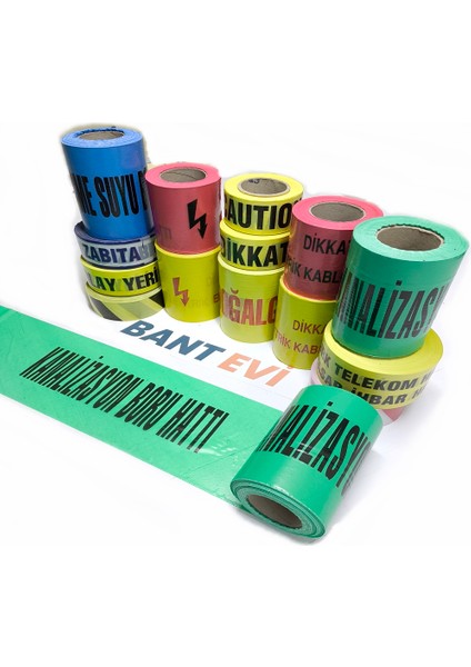 Dikkat Caution Ikaz Şeridi 50MT Emniyet Şeridi Siyah Ikaz Bandı Caution (Yapışkansız) indirimleri