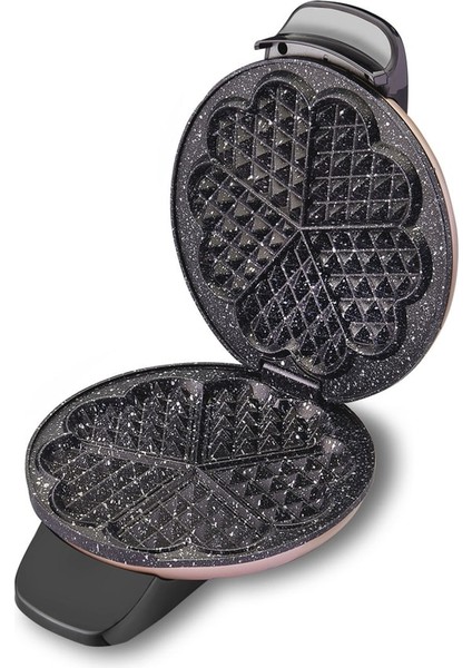 Pembe Waffle Makinesi, Şık ve Kullanışlı, Gold Detaylı, Pratik ve Lezzetli Anlar Için modelleri