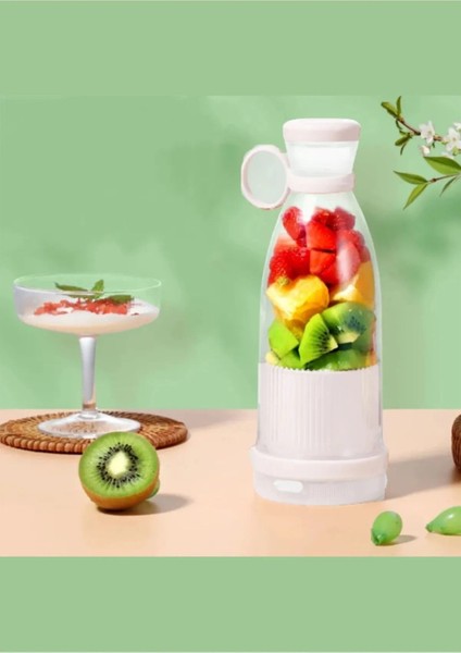 Taşınabilir Mini Blender 420 Ml, USB Şarjlı, Plastik Şişe, Smoothie ve Milkshake Yapımına Uygun fiyatları