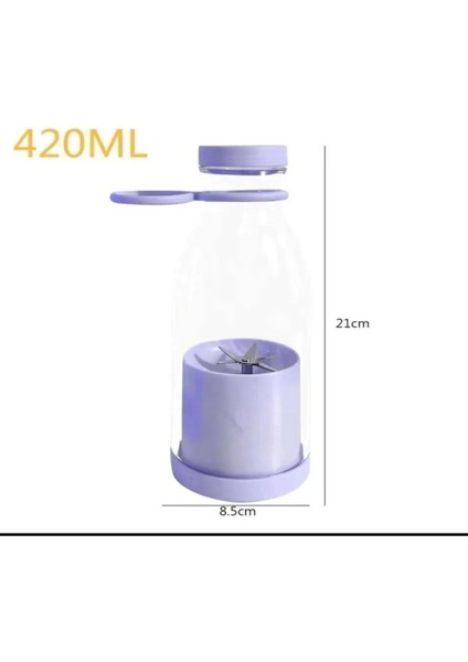 Taşınabilir Mini Blender 420 Ml, USB Şarjlı, Plastik Şişe, Smoothie ve Milkshake Yapımına Uygun fırsatları
