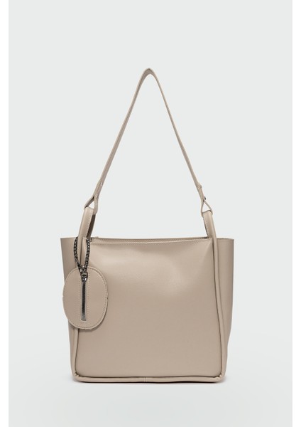 Chiara Charmlı Omuz Çantası Bej