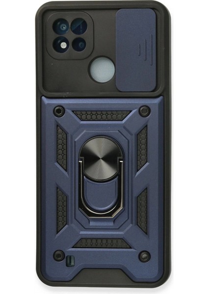 Realme C11 2021 Kılıf Pars Lens Yüzüklü Silikon - Lacivert