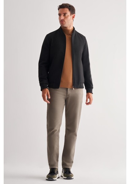 Siyah Kaşe Kolej Yaka Düz Yırtmaçsız Tam Astar Comfort Fit Classic Mont 1007245159 fiyatları