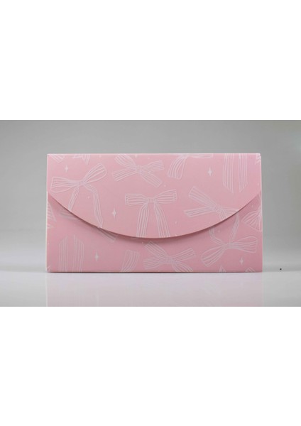 Pembe Fiyonk Desenli Mektup Defter