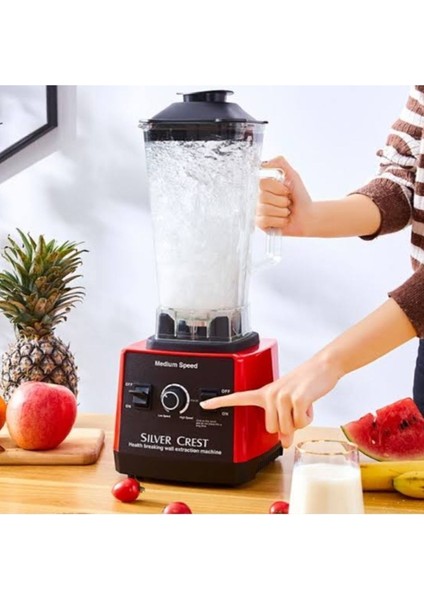 8500 Watt Güçlü Profesyonel Bar Blender Kırmızı Renkli