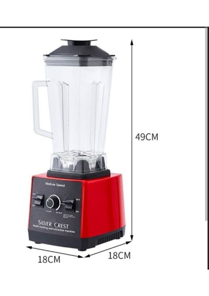 8500 Watt Güçlü Profesyonel Bar Blender Kırmızı Renkli fiyatları