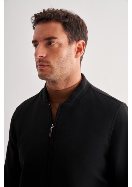 Siyah Kaşe Kolej Yaka Düz Yırtmaçsız Tam Astar Comfort Fit Classic Mont 1007245159 fırsatları