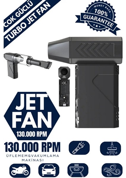 Taşınabilir Mini Turbo Fan Araç Temizleme, Kurutma, Vakum & Mangal Körükleyici