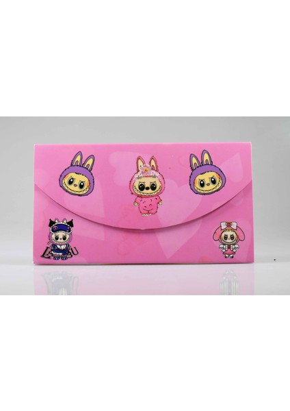 Kalpli Pembe Labubu Mektup Defter