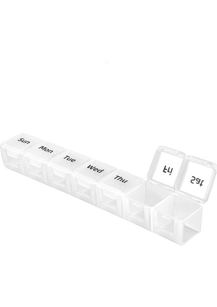 7 gün bölmeli taşınabilir kutusu