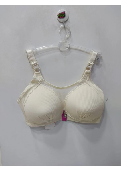 Fk Önü Dantelli Fitilli Desteksiz ve Balensiz Sütyen-Ekru