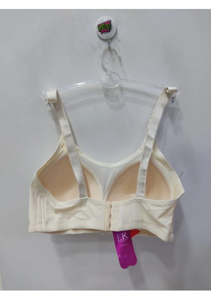 Fk Önü Dantelli Fitilli Desteksiz ve Balensiz Sütyen-Ekru fiyatları