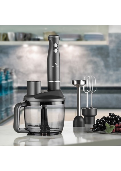 Renkli Çok Işlevli Mutfak Robotu Antrasit