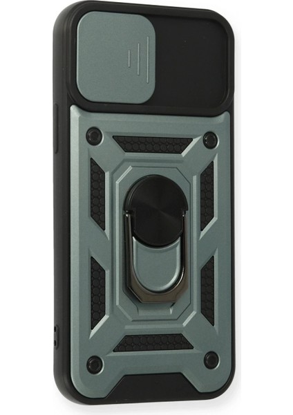 iPhone 12 Pro Kılıf Pars Lens Yüzüklü Silikon - Yeşil fiyatları