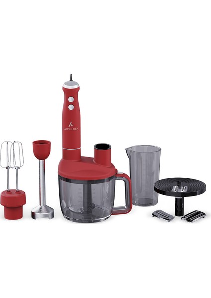 Çok Fonksiyonlu Mutfak Robotu, Şık Kırmızı Renkli, Pratik ve Güçlü Tasarım modelleri