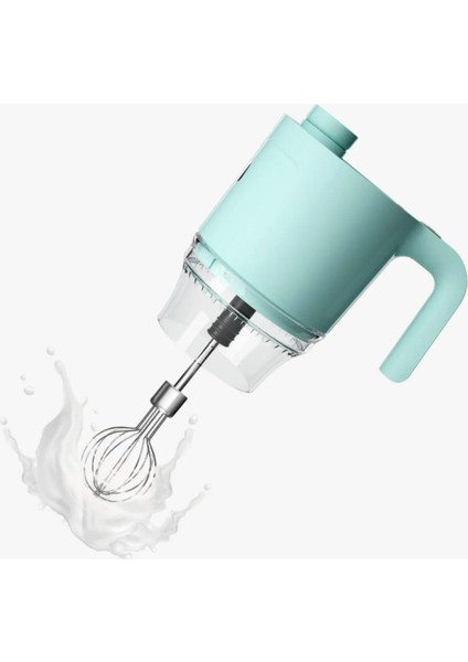 Şarjlı Çok Amaçlı 5in1 Mikser Blender Çırpıcı Doğrayıcı Parçalayıcı 300ML Yeşil indirimleri