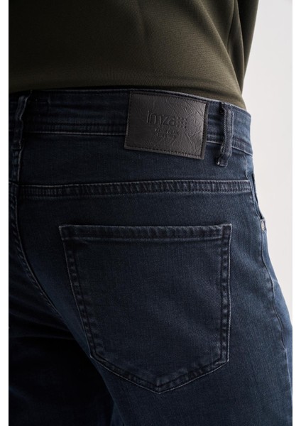 Koyu Lacivert Gabardin 5 Cep Düz Paça Casual Slim Fit Denim Pantolon 1023255153 indirimleri