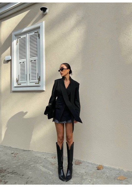 Kadın Modern Tasarım Şal Detaylı Ceket modelleri