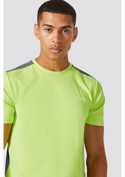 Unisex Neon Fileli Spor Tişört - Nefes Alan Hızlı Kuruyan Antrenman Tişörtü,hava Alan Rahat Kalıp modelleri