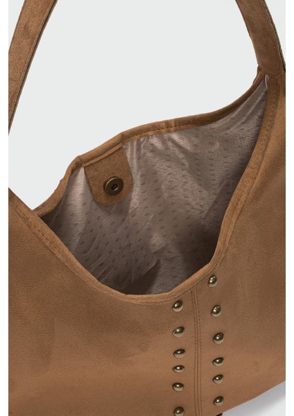 Moka Troklu Süet Omuz Çantası Camel modelleri