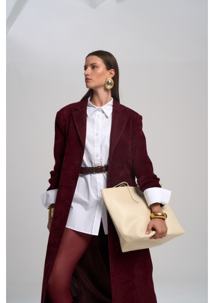 Selva Masculine Uzun Bordo Trençkot modelleri